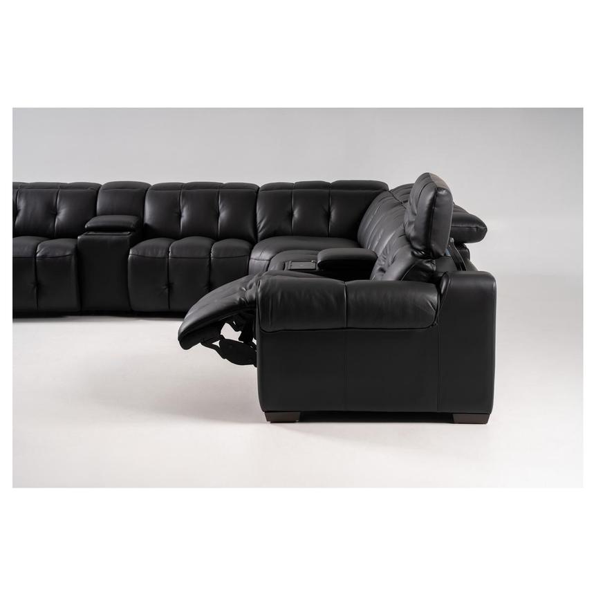 Obsidian Leather Power Reclining Sectional with 4PCS/2PWR alternate image, 2 of 9 images.