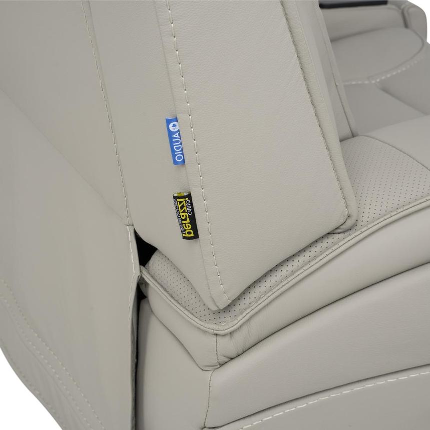 Kylo Light Gray Power Motion Leather Sofa w/Console  alternate image, 14 of 19 images.