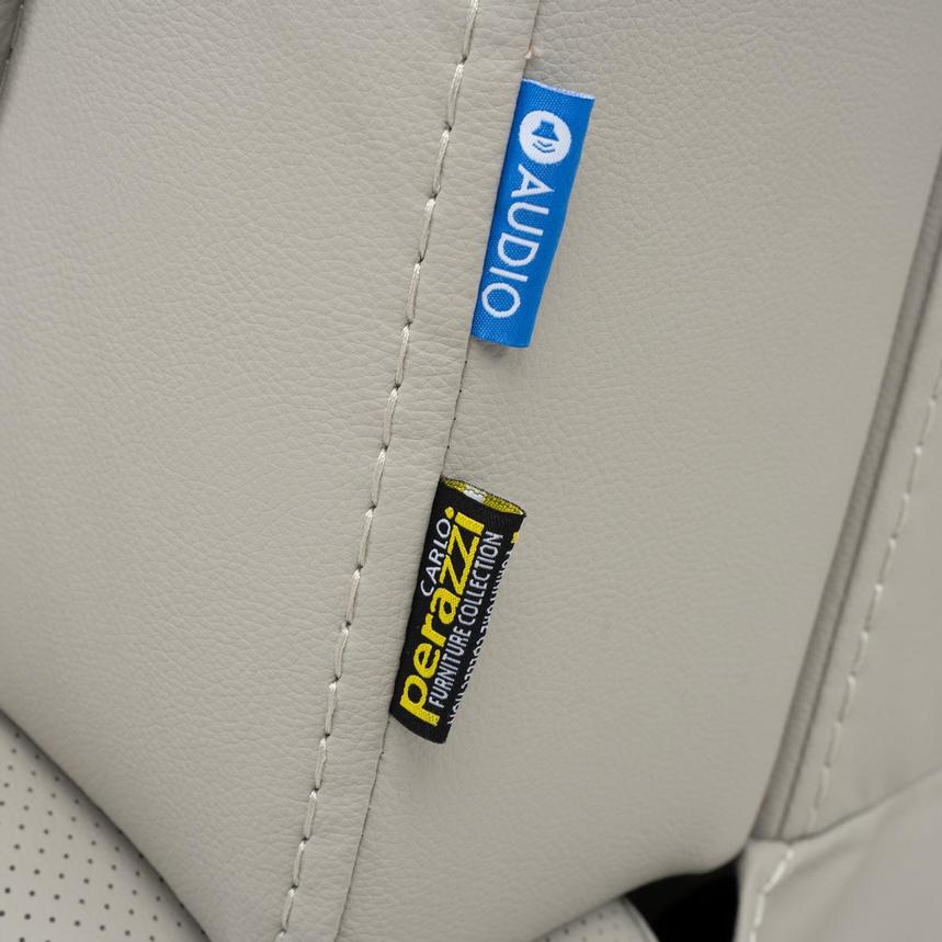 Kylo Light Gray Power Motion Leather Recliner  alternate image, 14 of 16 images.