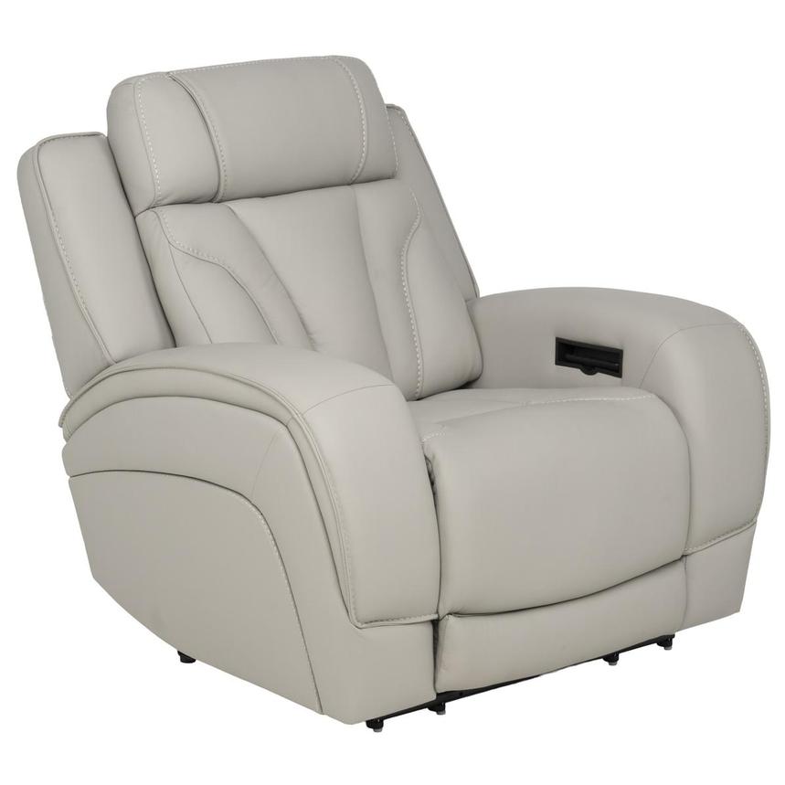 Kylo Light Gray Power Motion Leather Recliner  alternate image, 4 of 16 images.
