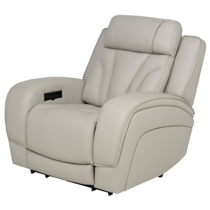 Kylo Light Gray Power Motion Leather Recliner