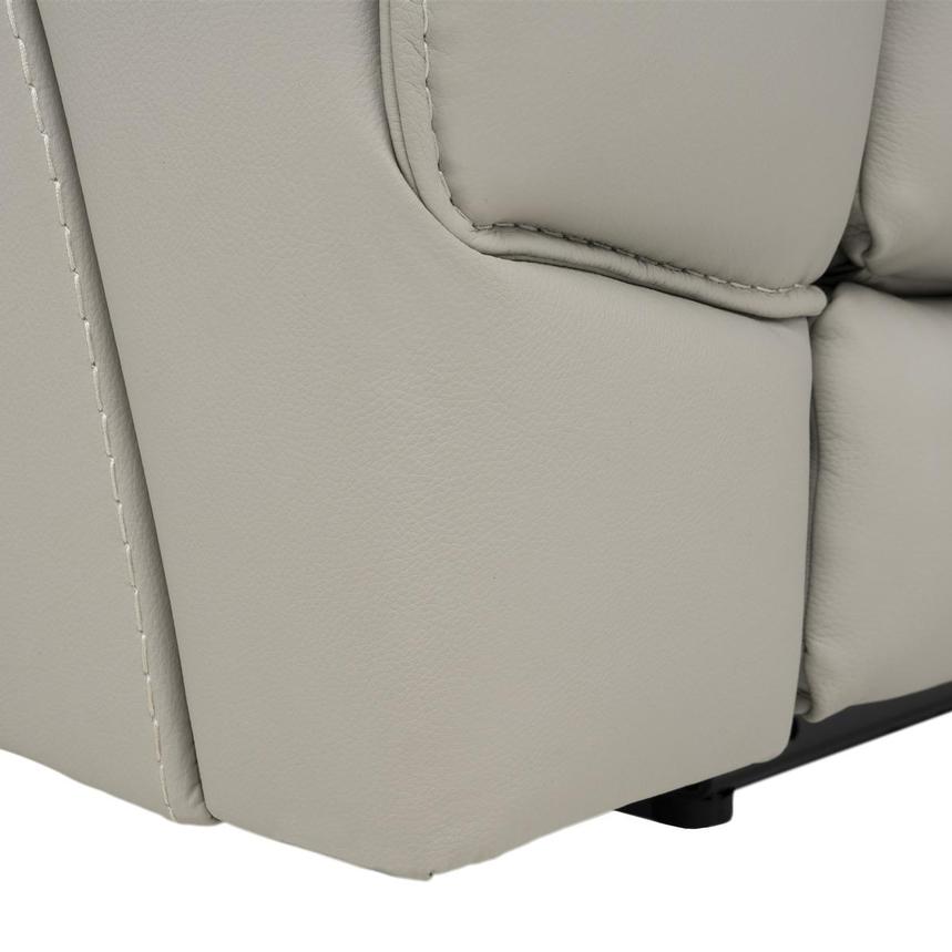 Kylo Light Gray Power Motion Leather Sofa w/Console  alternate image, 19 of 19 images.