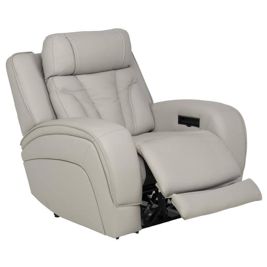 Kylo Light Gray Power Motion Leather Recliner alternate image, 5 of 16 images.