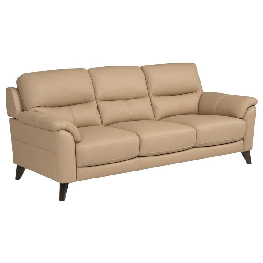 Bali Dark Cream Leather Sofa alternate image, 3 of 8 images.