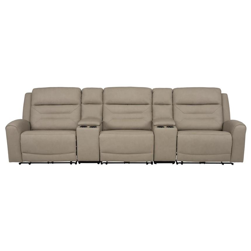 Solstice Home Theater Leather Seating with 5PCS/3PWR