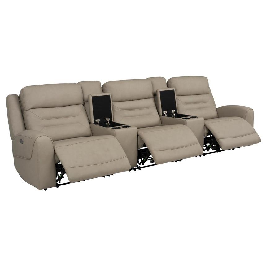 Solstice Home Theater Leather Seating with 5PCS/3PWR  alternate image, 4 of 11 images.