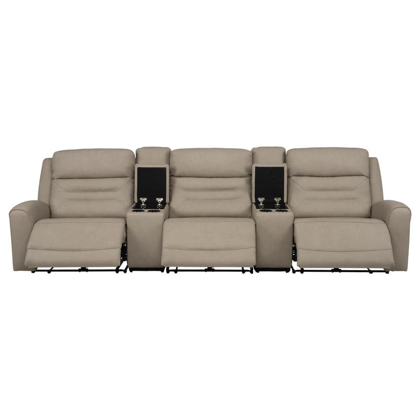Solstice Home Theater Leather Seating with 5PCS/3PWR alternate image, 2 of 11 images.