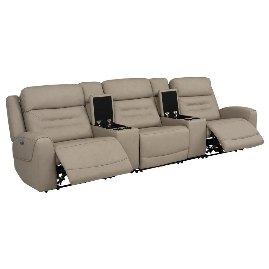 Solstice Home Theater Leather Seating with 5PCS/2PWR  alternate image, 4 of 11 images.