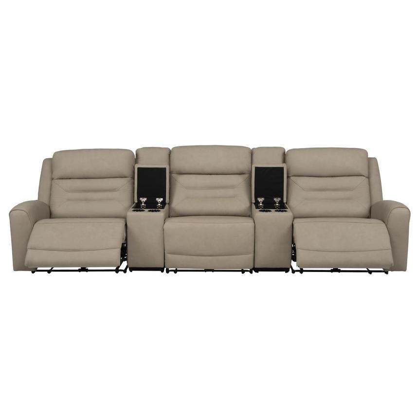 Solstice Home Theater Leather Seating with 5PCS/2PWR alternate image, 2 of 11 images.