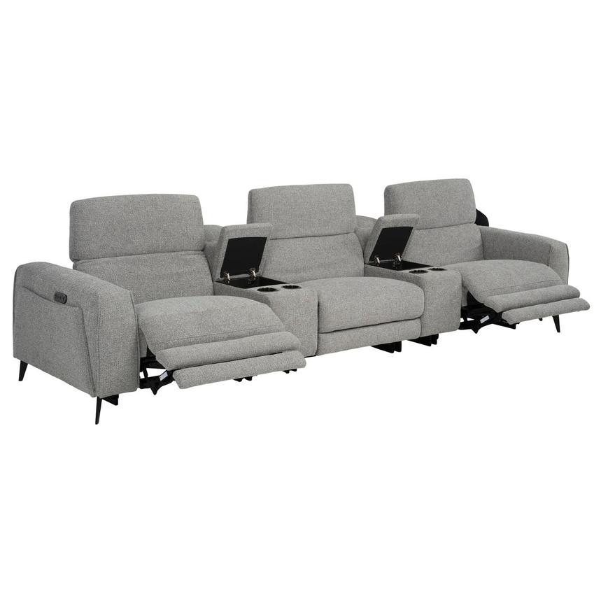 Luke Dark Gray Home Theater Seating with 5PCS/2PWR  alternate image, 4 of 12 images.