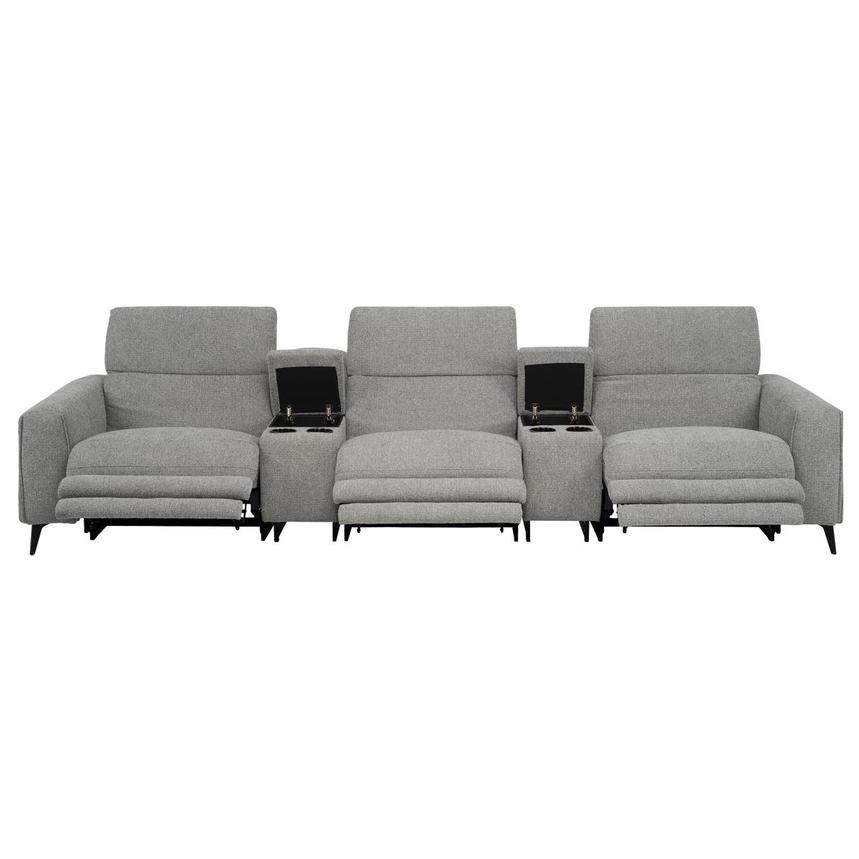 Luke Dark Gray Home Theater Seating with 5PCS/2PWR  alternate image, 2 of 12 images.