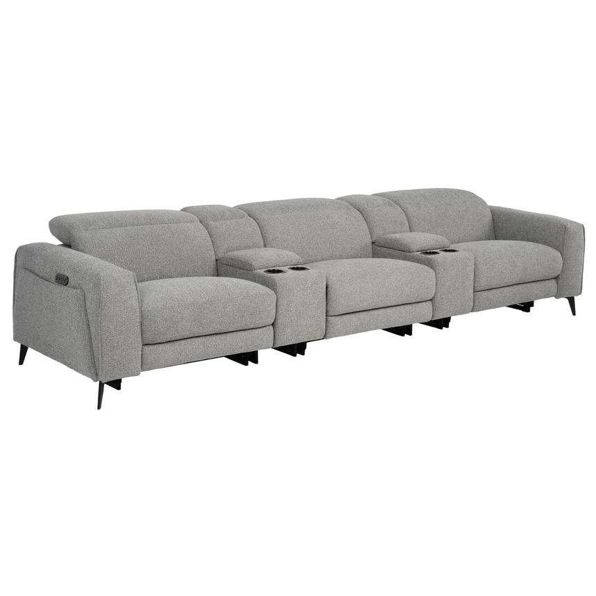 Luke Dark Gray Home Theater Seating with 5PCS/3PWR  alternate image, 4 of 12 images.