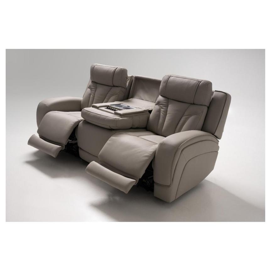 Kylo Light Gray Power Motion Leather Sofa alternate image, 2 of 13 images.