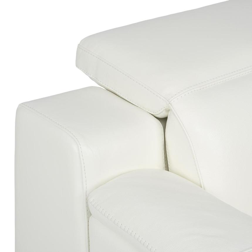 Davis 2.0 White Leather Power Reclining Loveseat  alternate image, 8 of 12 images.
