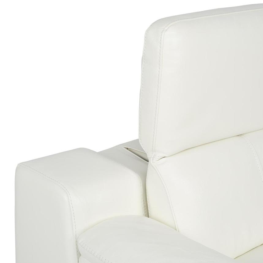 Davis 2.0 White Leather Power Reclining Loveseat alternate image, 7 of 12 images.