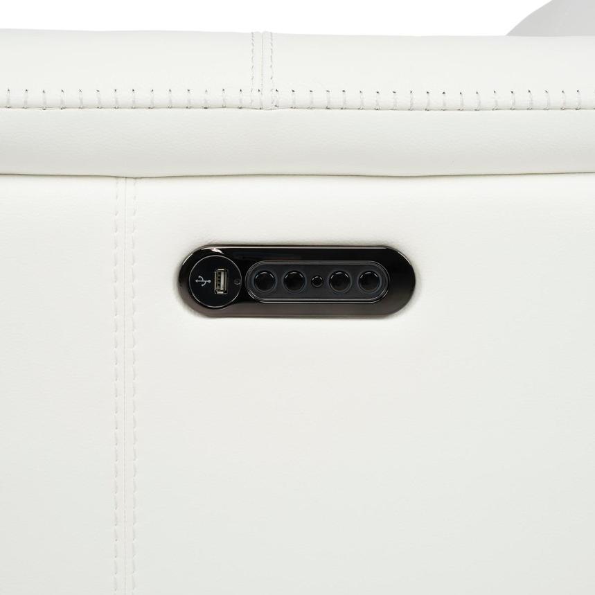 Davis 2.0 White Leather Power Reclining Loveseat  alternate image, 10 of 12 images.
