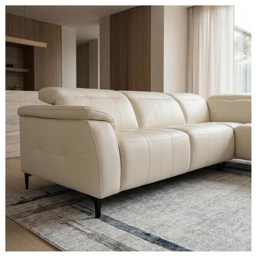 Nice Cream Sectional Sofa  alternate image, 2 of 12 images.