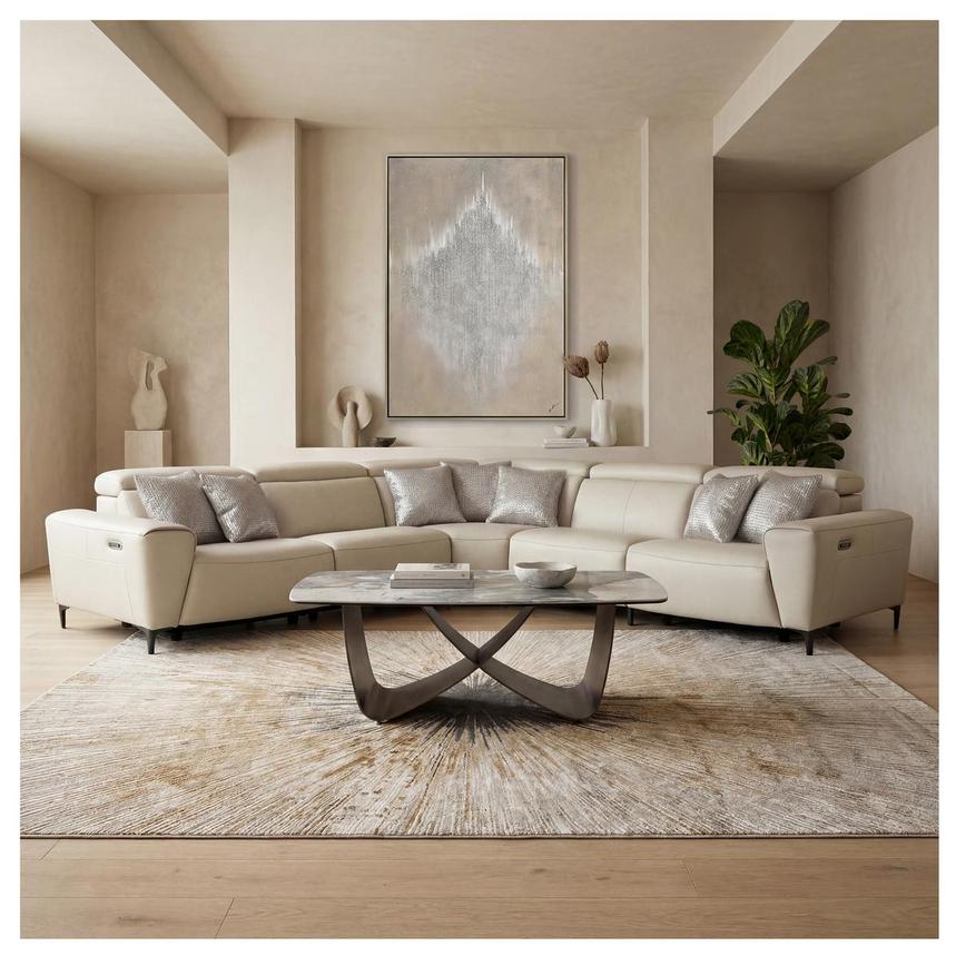 Altamura Leather Power Reclining Sectional with 5PCS/2PWR alternate image, 2 of 10 images.