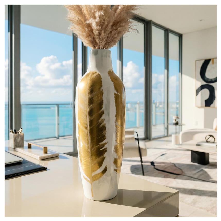 Gold Feather Vase  alternate image, 2 of 6 images.