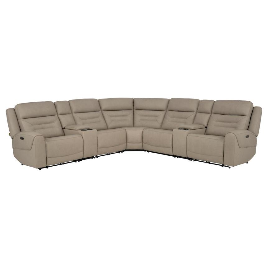 Solstice Leather Power Reclining Sectional with 7PCS/3PWR