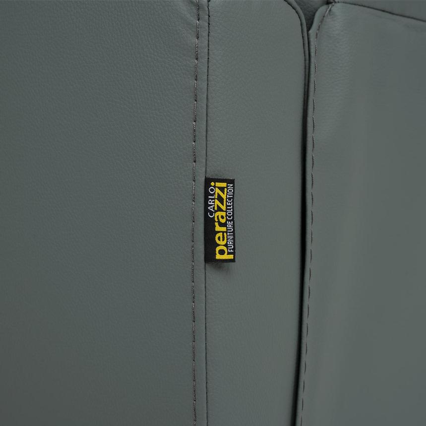 Lucca Blue Leather Power Swivel Glider Recliner  alternate image, 9 of 10 images.