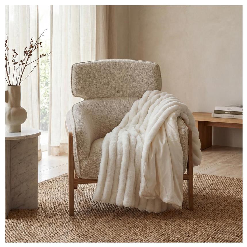 Welig White Throw  alternate image, 2 of 4 images.