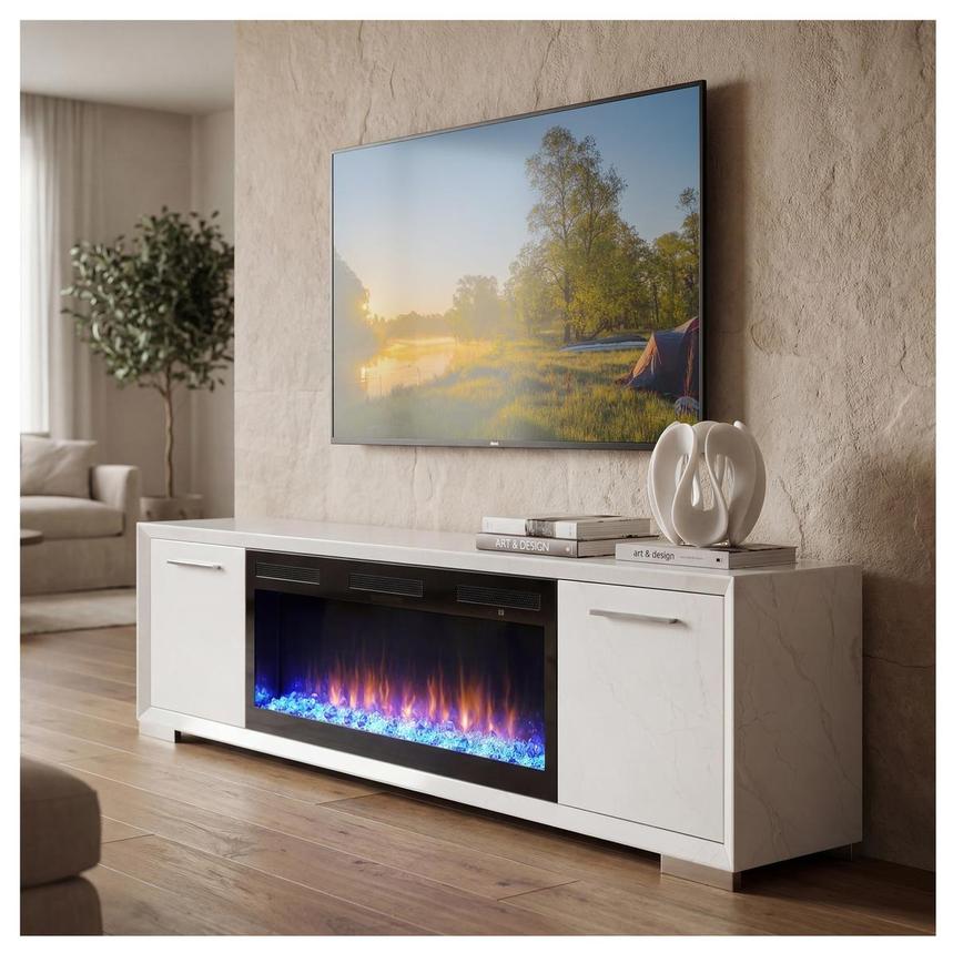 Kaia Gray Electric Fireplace w/Remote Control  alternate image, 2 of 10 images.