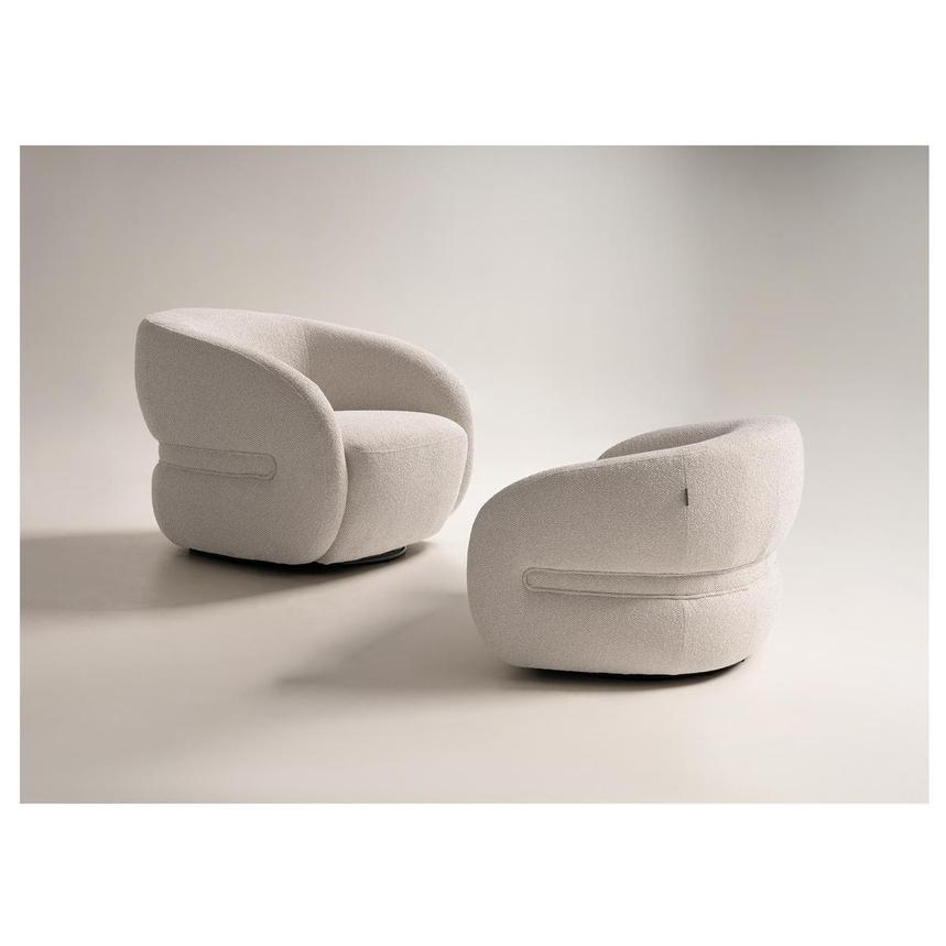 Zuri Cream Swivel Accent Chair alternate image, 3 of 10 images.