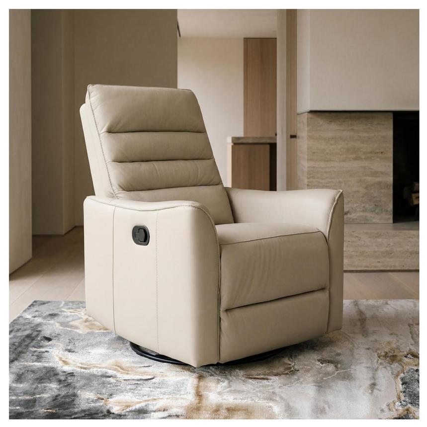 Campbell Cream Swivel Glider Recliner  alternate image, 2 of 13 images.