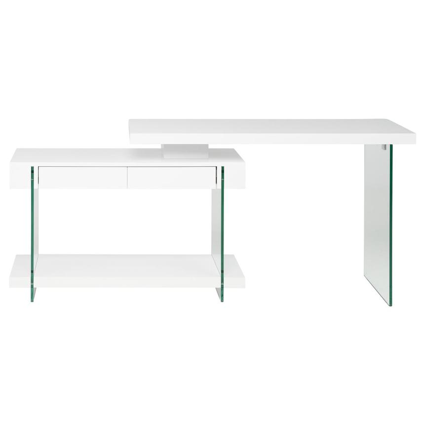 Fold White L-Shaped Desk  alternate image, 8 of 14 images.