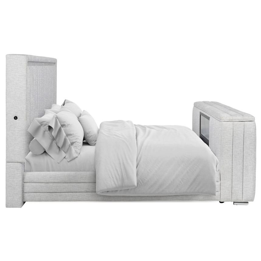 Ellia King Panel Bed w/LED Lights, TV Lift & Fireplace  alternate image, 9 of 13 images.