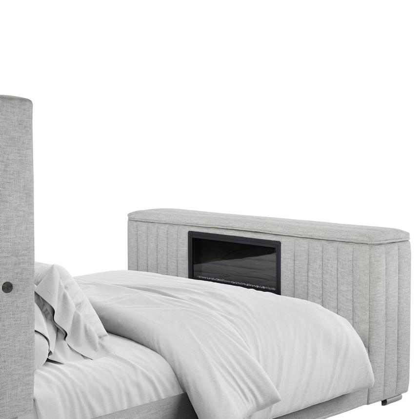 Ellia King Panel Bed w/LED Lights, TV Lift & Fireplace alternate image, 5 of 13 images.