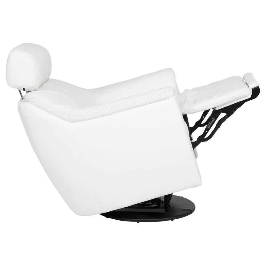 LuxTone White Leather Power Tilt Recliner alternate image, 7 of 14 images.