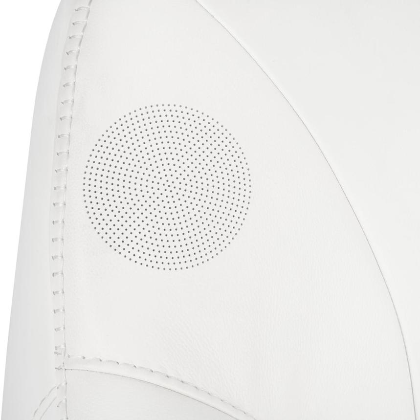 LuxTone White Leather Power Tilt Recliner  alternate image, 14 of 14 images.