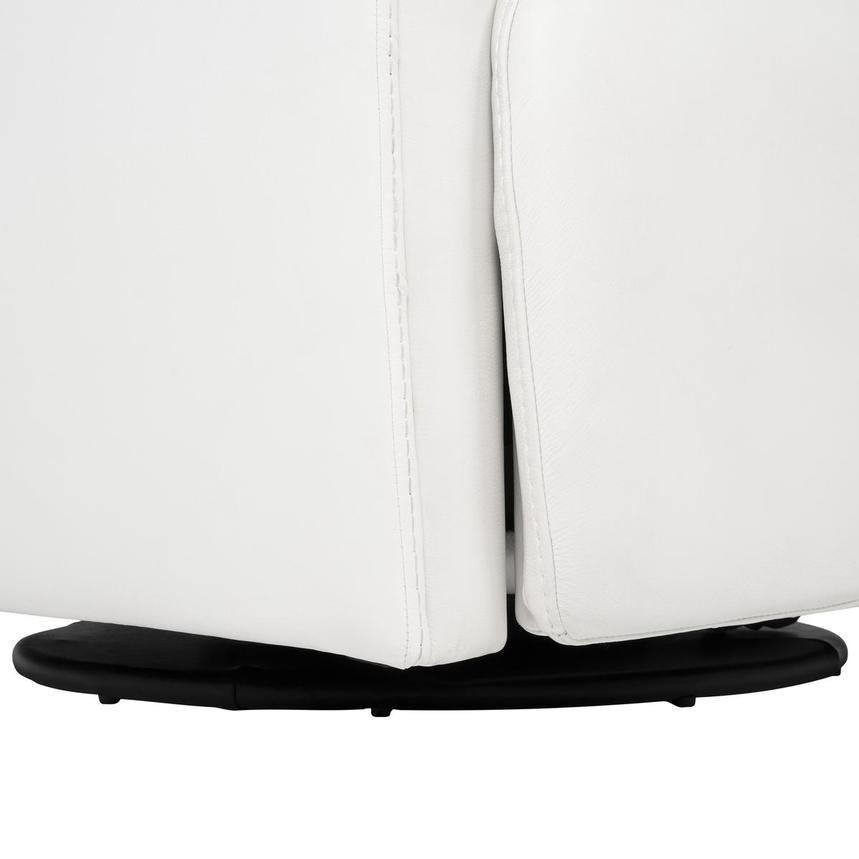 LuxTone White Leather Power Tilt Recliner alternate image, 12 of 14 images.