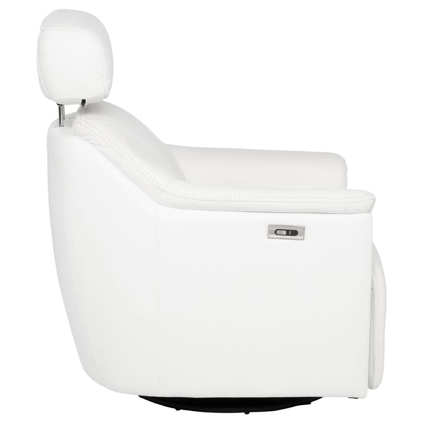 LuxTone White Leather Power Tilt Recliner  alternate image, 4 of 14 images.