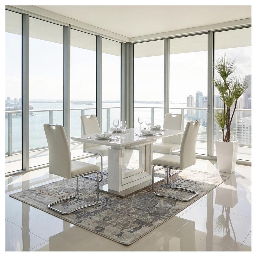 Leia White 5-Piece Dining Set alternate image, 2 of 4 images.