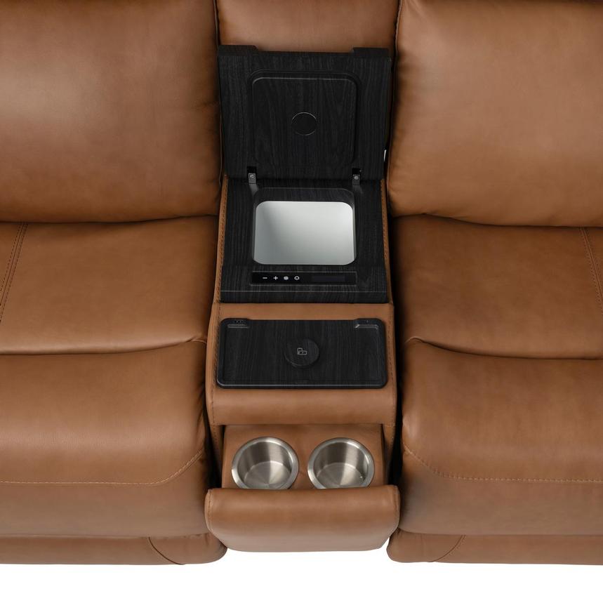 Venus  6PCS/2PWR Leather Power Reclining Sectional w/Beverage Cooler  alternate image, 7 of 14 images.