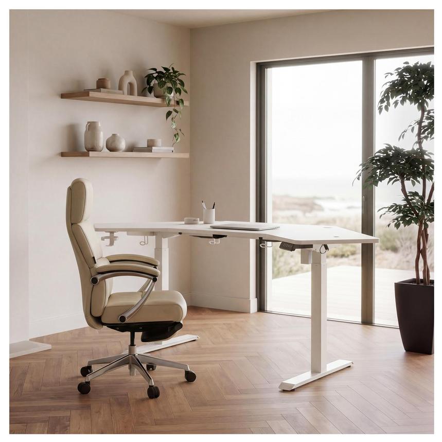 Vertex Adjustable Height Corner Desk  alternate image, 2 of 15 images.