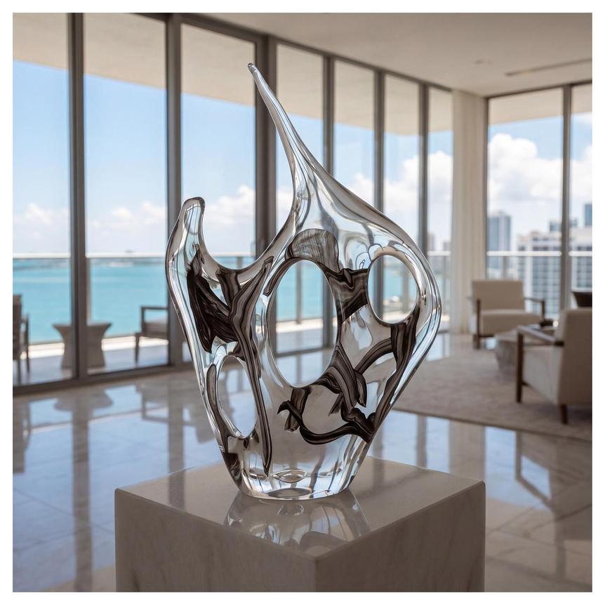 Dalyla Glass Sculpture  alternate image, 2 of 8 images.