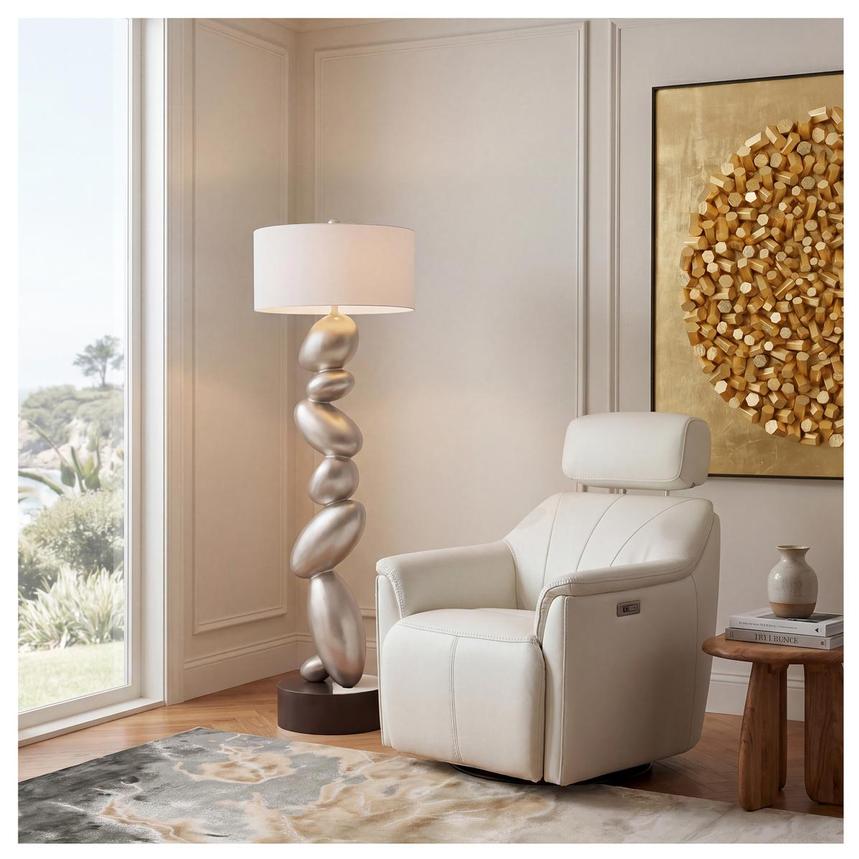 Aura Pebbles Champagne Floor Lamp alternate image, 2 of 10 images.
