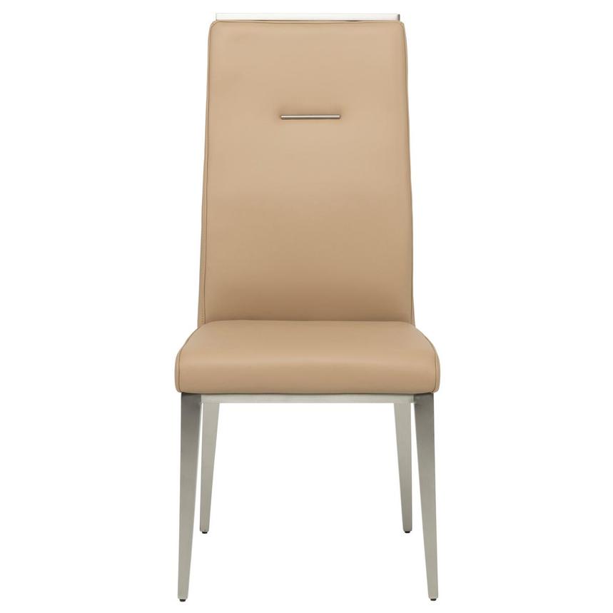 Celeste Dark Cream Leather Side Chair alternate image, 2 of 8 images.