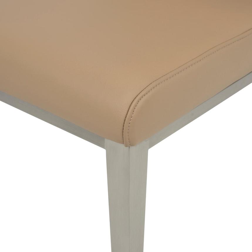 Celeste Dark Cream Leather Side Chair alternate image, 7 of 8 images.