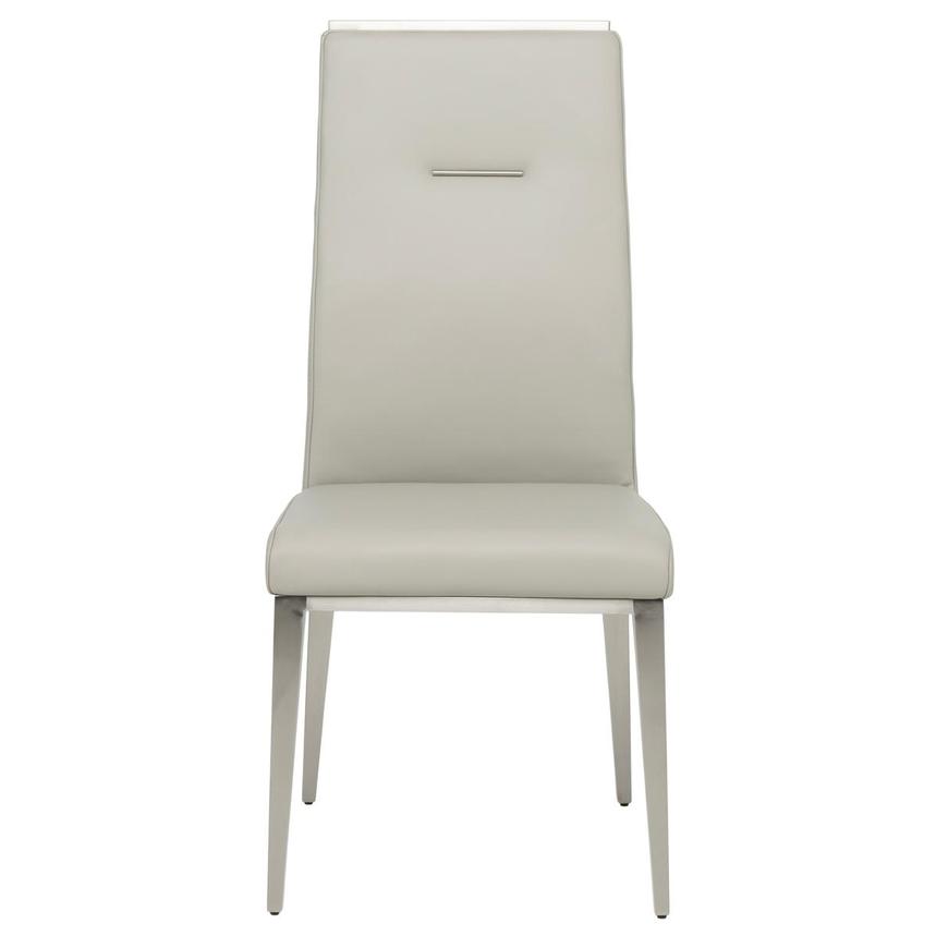 Celeste Gray Leather Side Chair alternate image, 2 of 8 images.