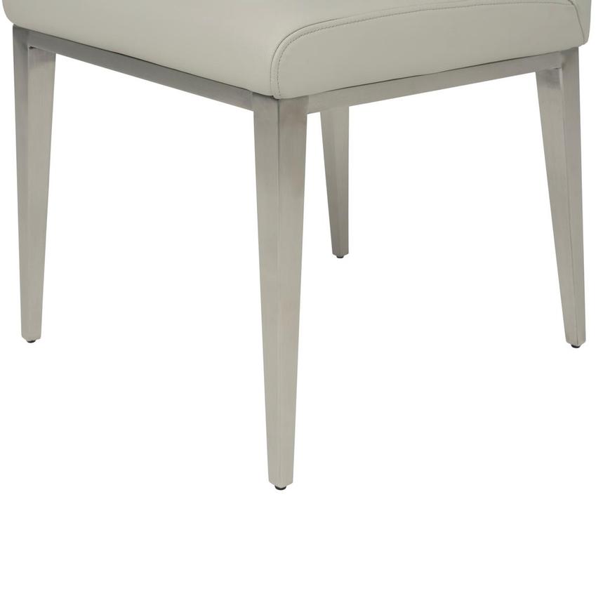 Celeste Gray Leather Side Chair alternate image, 7 of 8 images.