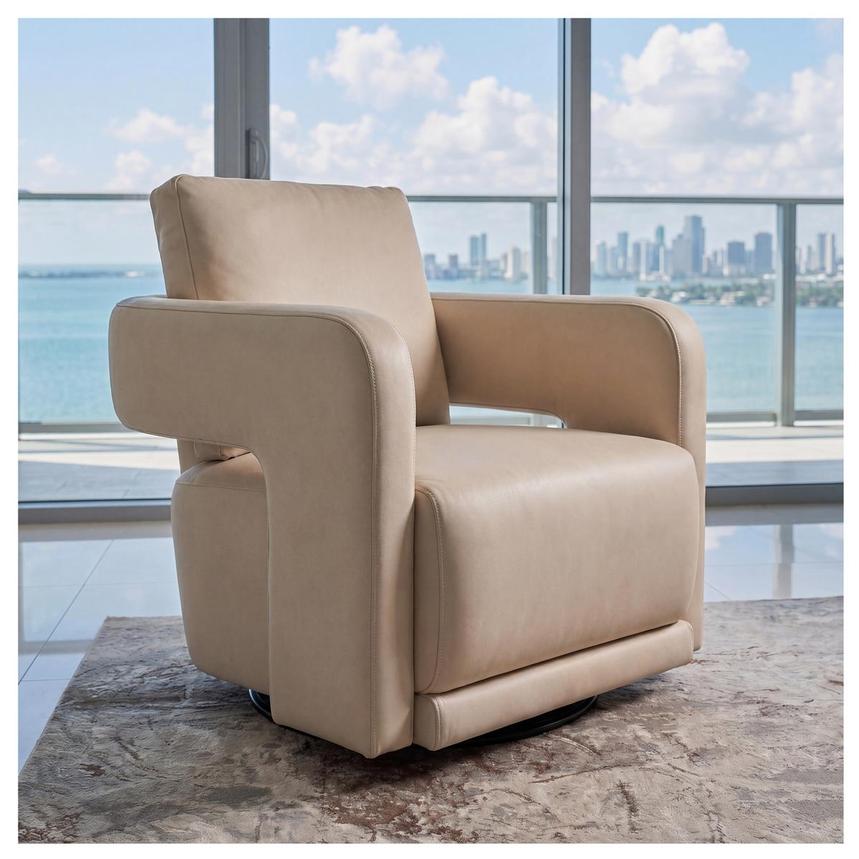 Carmello Cream Swivel Chair  alternate image, 2 of 8 images.
