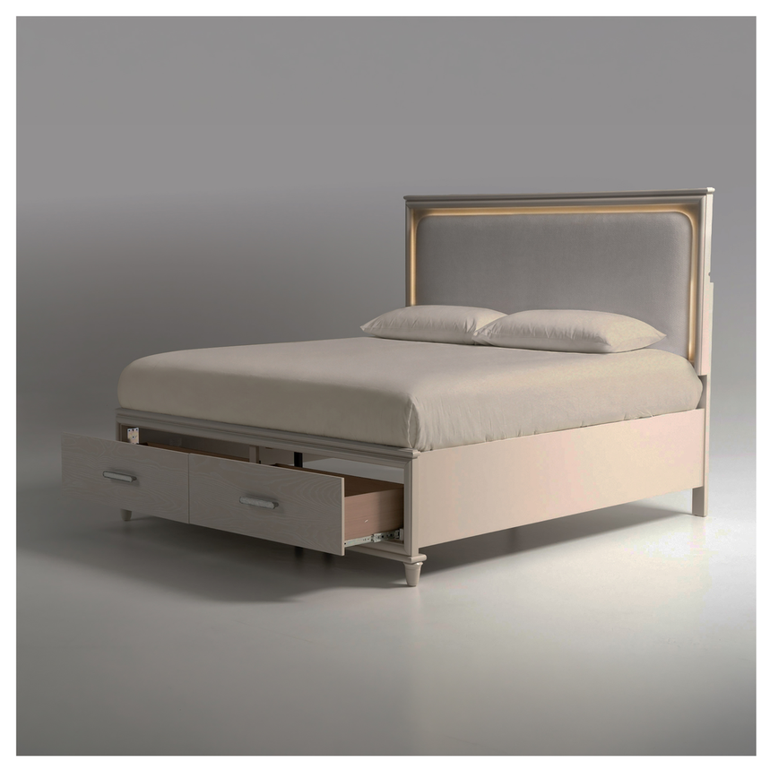 Magnolia Queen Storage Bed w/Light  alternate image, 2 of 12 images.