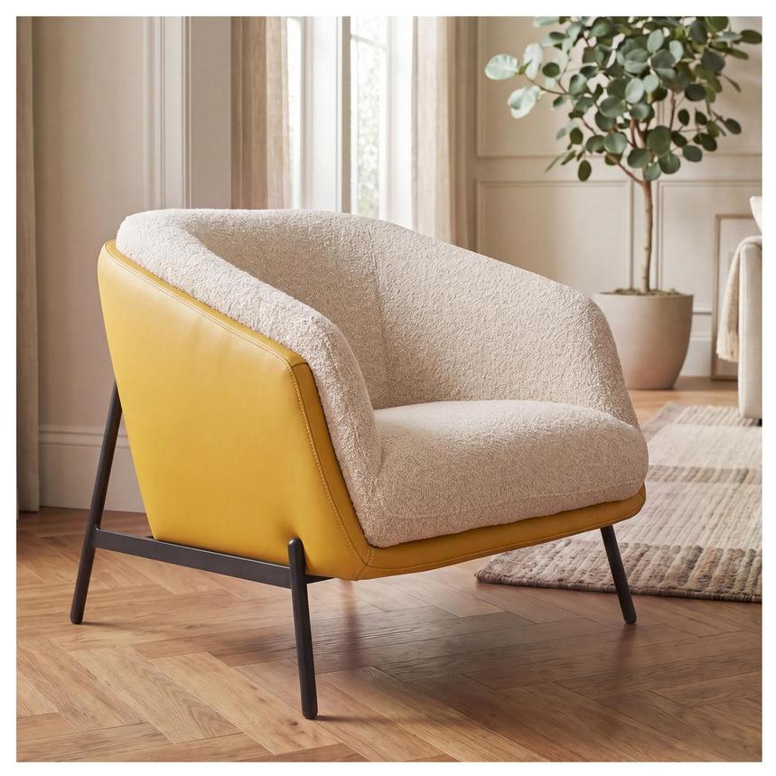 Sabrina II Yellow Accent Chair alternate image, 2 of 10 images.