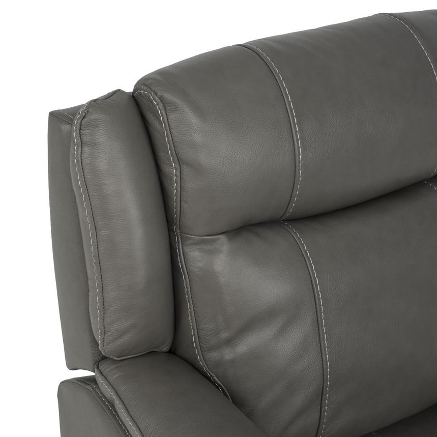 Samuel Dark Gray Leather Power Reclining Sectional with 6PCS/3PWR alternate image, 8 of 11 images.