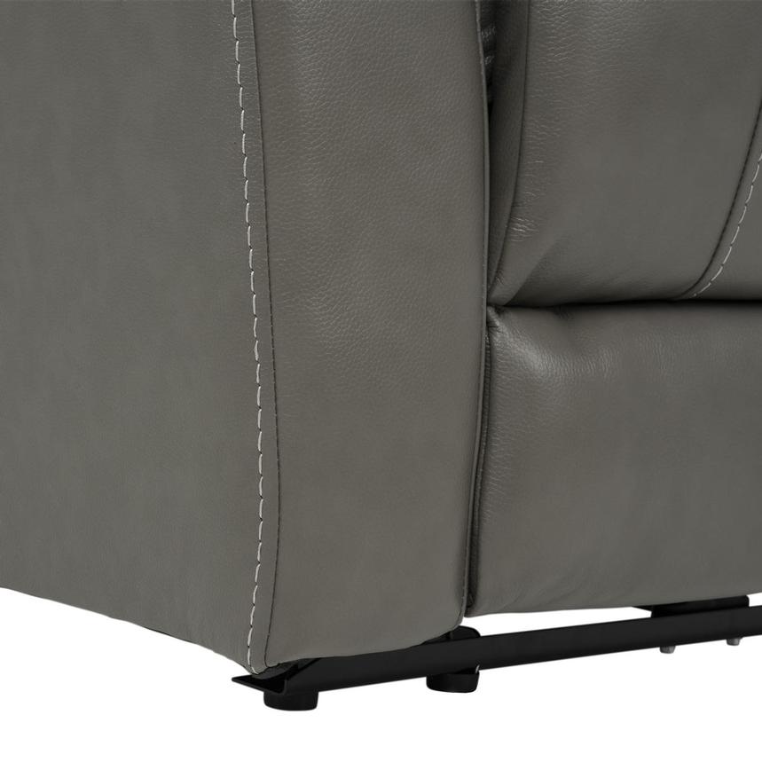 Samuel Dark Gray Home Theater Leather Seating with 5PCS/2PWR alternate image, 8 of 9 images.